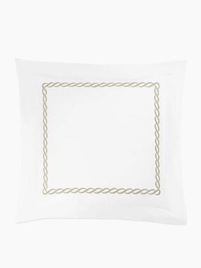 MATOUK Classic Chain Euro Pillow Case
Sham Almond Cotton Percale